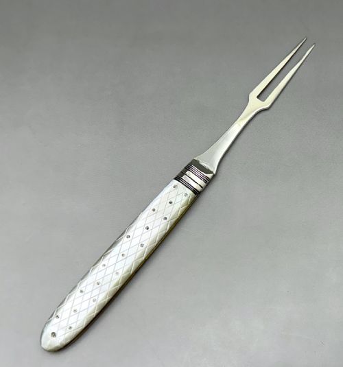 fig 1. A late 18th Century silver folding fruit fork