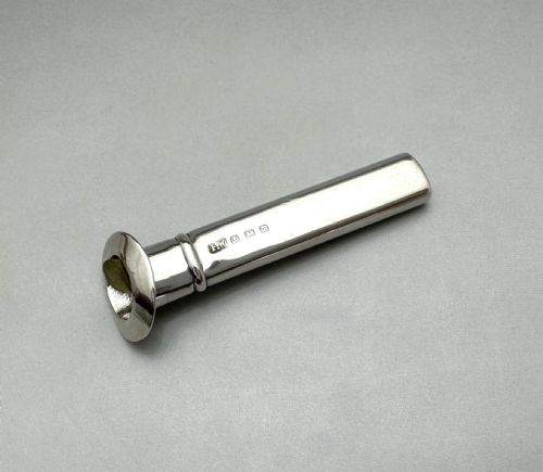 fig 1. A delightful George V silver buttonhole/ lapel flower holder