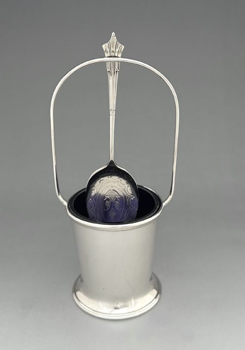 An Unusual George V Silver Preserve Pot