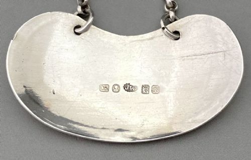 A RARE GEORGIAN SILVER MOSELLE DECANTER LABEL - ADDITIONAL PHOTO 2