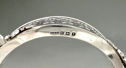 A GORGEOUS PIERCED SILVER BUTTER DISH KNIFE - ADDITIONAL PHOTO 6