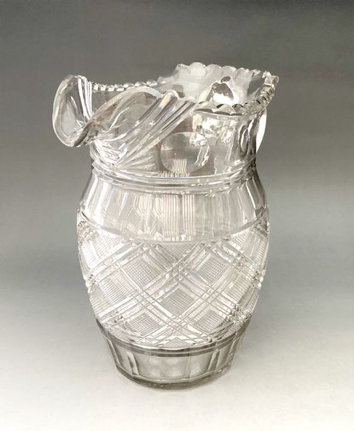 A HANDSOME ANGLOIRISH REGENCY CUT GLASS JUG - ADDITIONAL PHOTO 1