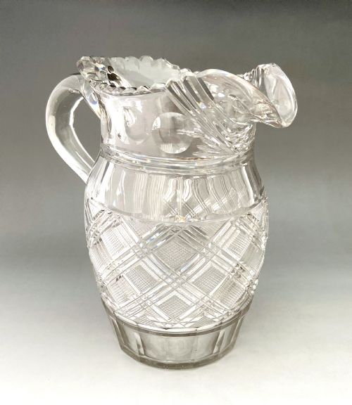 A HANDSOME ANGLOIRISH REGENCY CUT GLASS JUG - ADDITIONAL PHOTO 3
