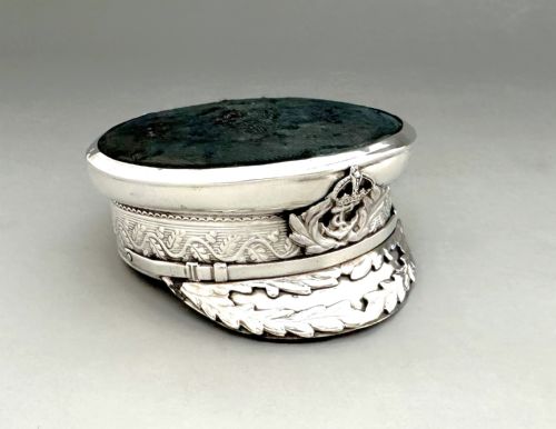 fig 1. A rare Chester silver Admirals Cap pin cushion