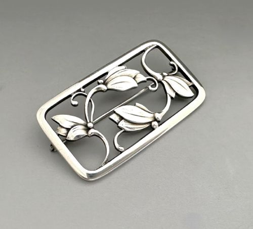 fig 1. A gorgeous silver brooch by Georg Jensen