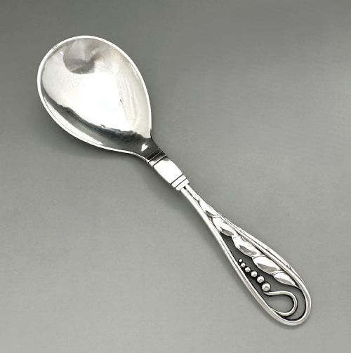 A Stylish George Jensen Silver Preserve Spoon