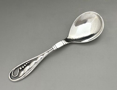 fig 1. A stylish George Jensen silver preserve spoon