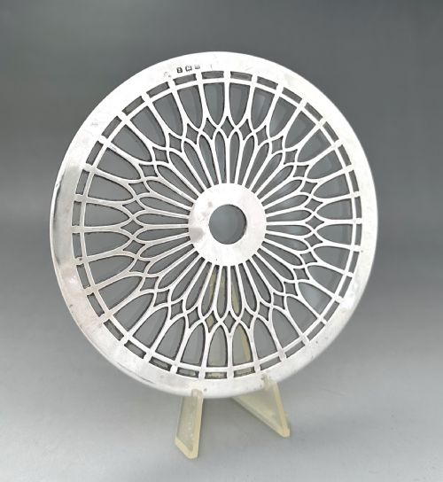 A Stylish Silver Mounted Teapot Stand/coaster