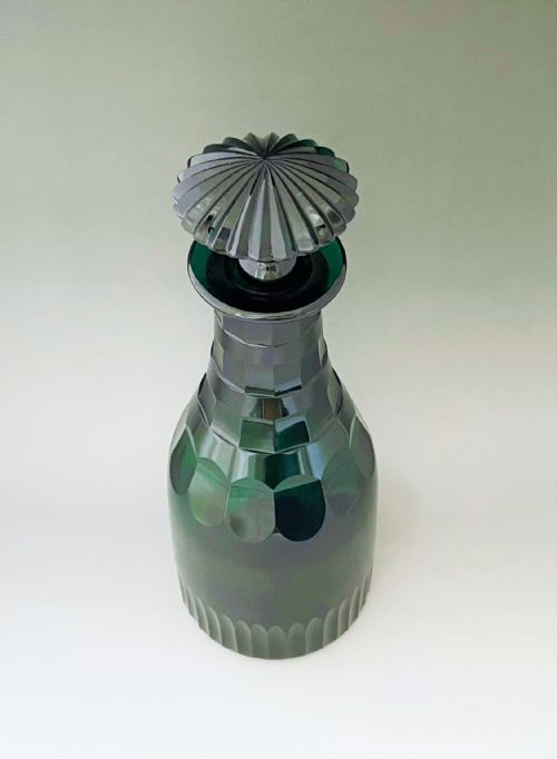 fig 1. A superb Bristol Green mid Victorian cut glass decanter