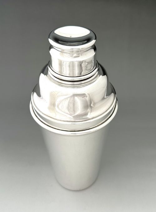 fig 1. A handsome Art Deco silver plated cocktail shaker