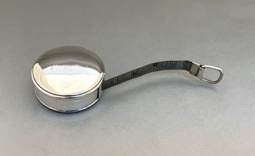 fig 1. A superb Victorian silver cased tape measure