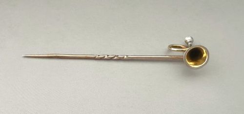 A COLLECTABLE 9CT GOLD VICTORIAN STICK PIN - ADDITIONAL PHOTO 2