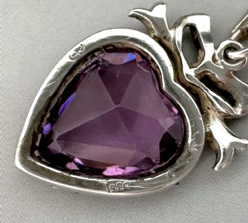 fig 1. A beautiful late 19th Century silver & Amethyst brooch