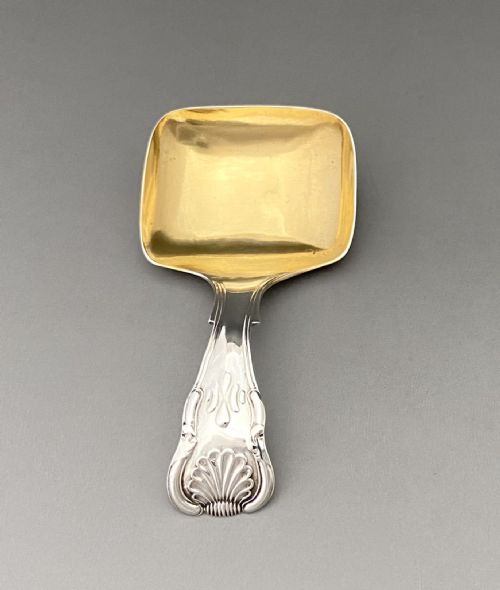 AN ATTRACTIVE GEORGIAN SILVER CADDY SPOON - ADDITIONAL PHOTO 4