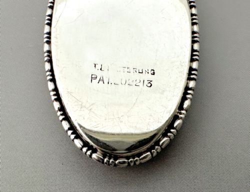 A LOVELY ART DECO SILVER BUTTERFLY WING NECKLACE PENDANT - ADDITIONAL PHOTO 2
