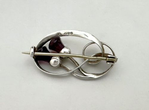 fig 1. A gorgeous Charles Horner silver thistle brooch