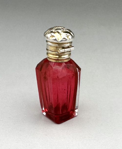 fig 1. A gorgeous French silver gilt miniature scent bottle