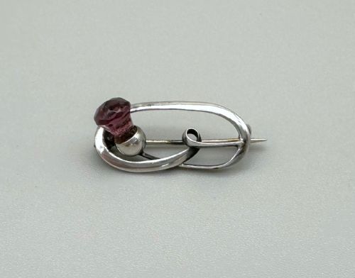 A Lovely Charles Horner Silver Thistle Brooch