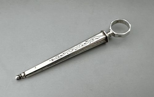 A CHARMING DUTCH SILVER SEWING AWL - ADDITIONAL PHOTO 1