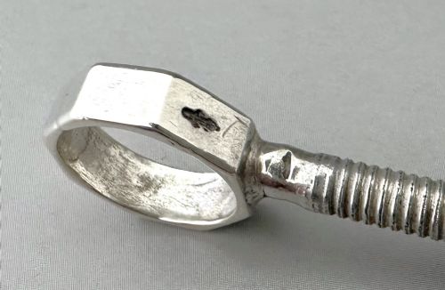 A CHARMING DUTCH SILVER SEWING AWL - ADDITIONAL PHOTO 4