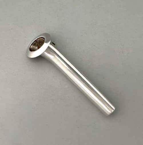 fig 1. A delightful George V silver buttonhole/ lapel flower holder