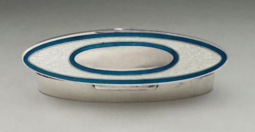 A STUNNING BICOLOUR ENAMEL SILVER SMALL TRINKET BOX - ADDITIONAL PHOTO 8