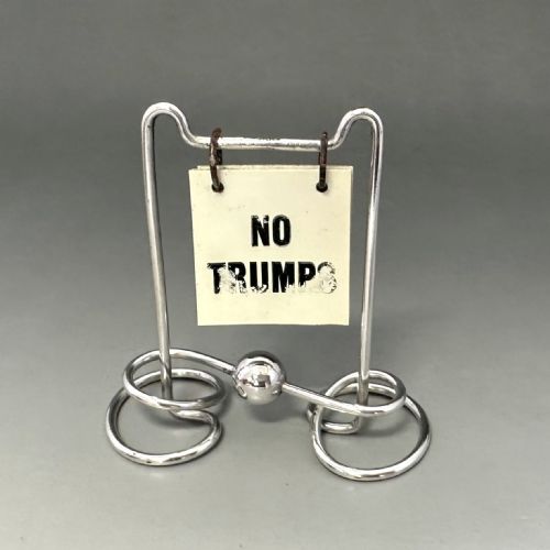 A DELIGHTFUL SILVER PLATED TRUMP MARKER - ADDITIONAL PHOTO 2