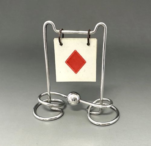 A DELIGHTFUL SILVER PLATED TRUMP MARKER - ADDITIONAL PHOTO 6