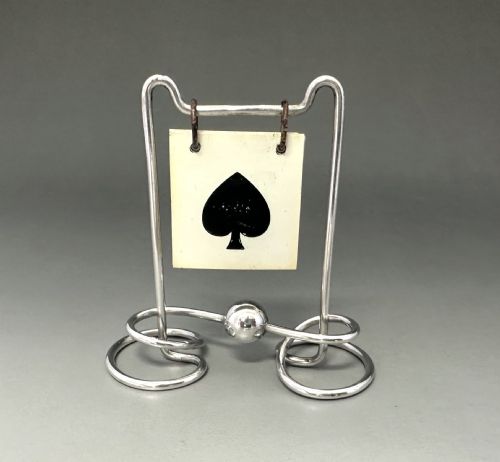 A DELIGHTFUL SILVER PLATED TRUMP MARKER - ADDITIONAL PHOTO 7