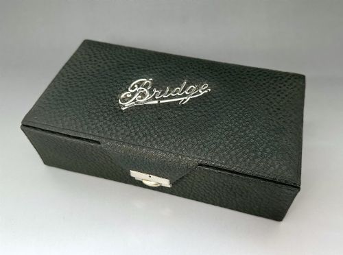 A Wonderful Silver Mounted Leather Bridge Box