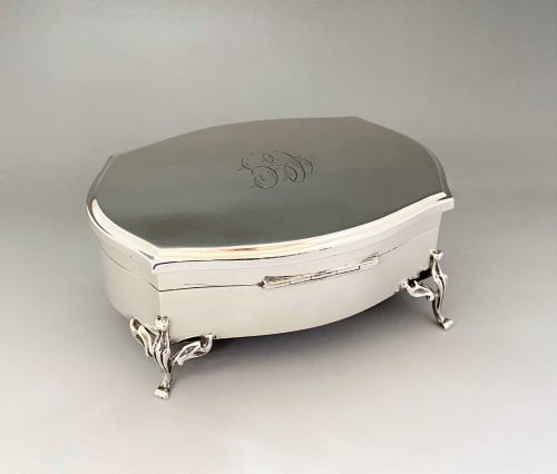 An Attractive and Good Sized Silver Jewel/ Trinket Box