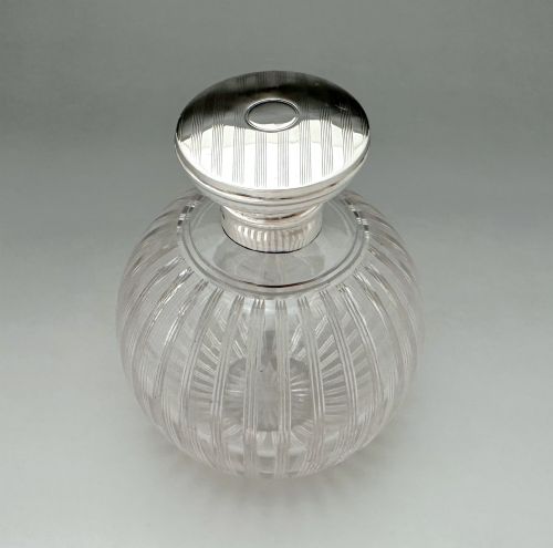 An Attractive George V Silver Mounted Cologne/perfume Bottle