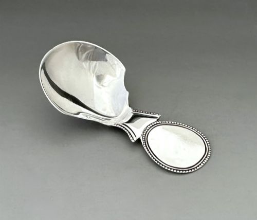 A Delightful Regency Silver Caddy Spoon