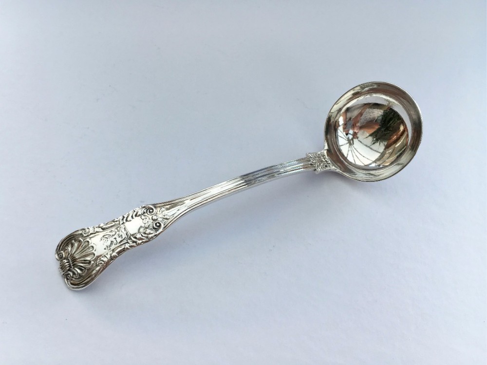 A rare Glasgow early victorian silver cream ladle
