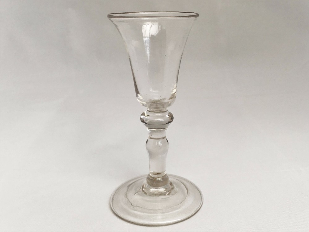 A Superb Mid 18th Century ballaster gin glass