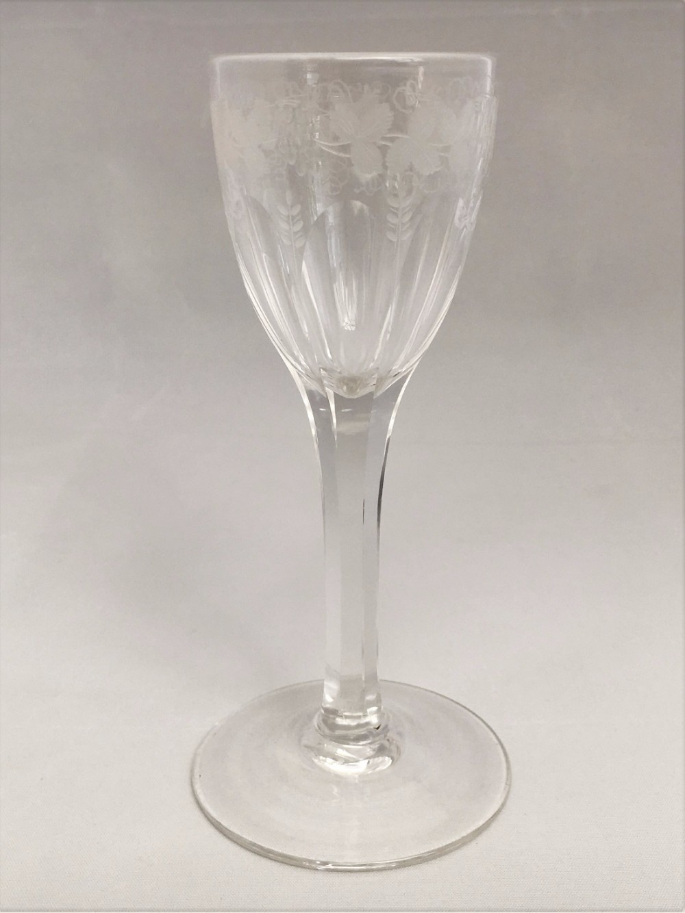 A tall late victorian cordial glass