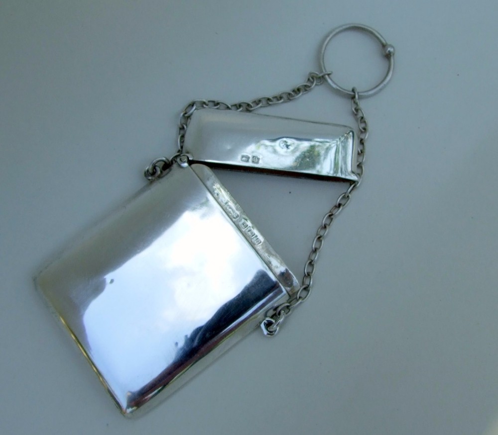 A stylish George V silver card case.