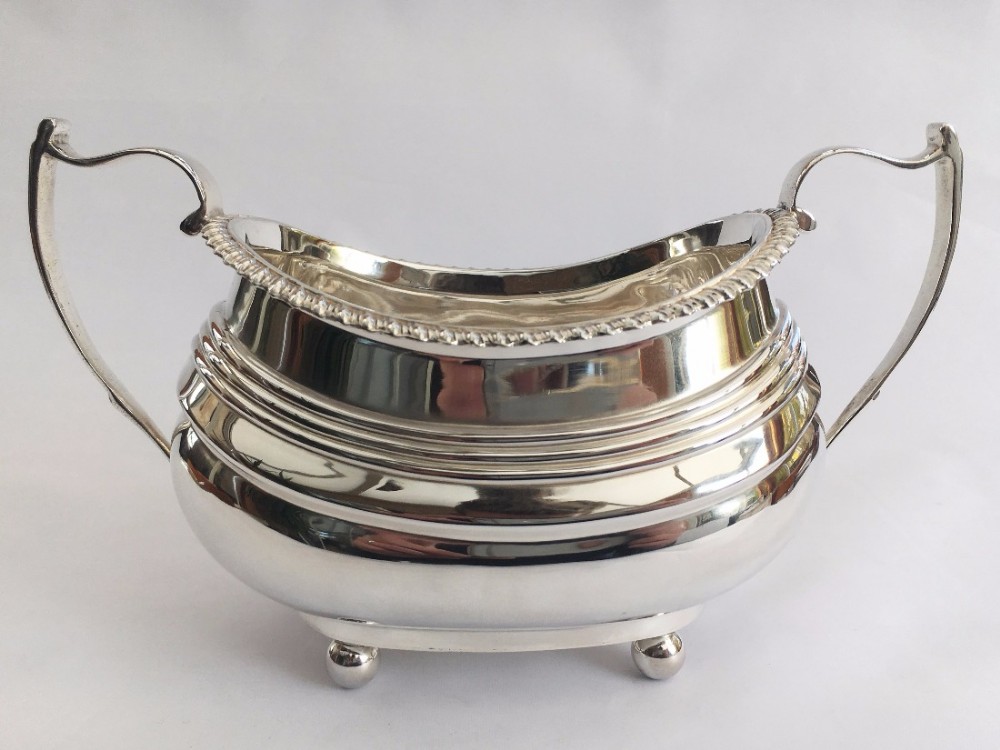 A wonderful George V twin handled silver bowl.