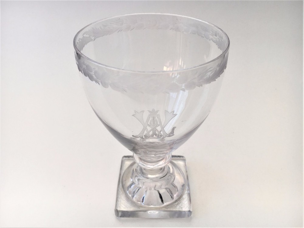 A quality late 18th Century glass goblet with lemon squeezer base.