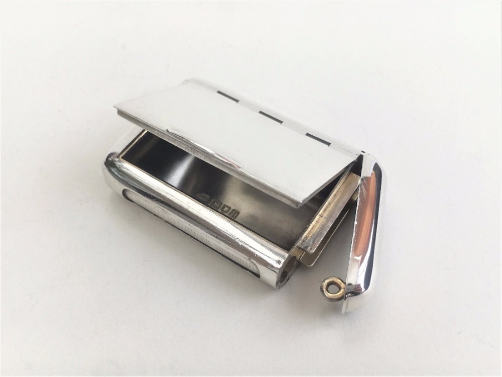 A fabulous Edwardian silver tinderbox.