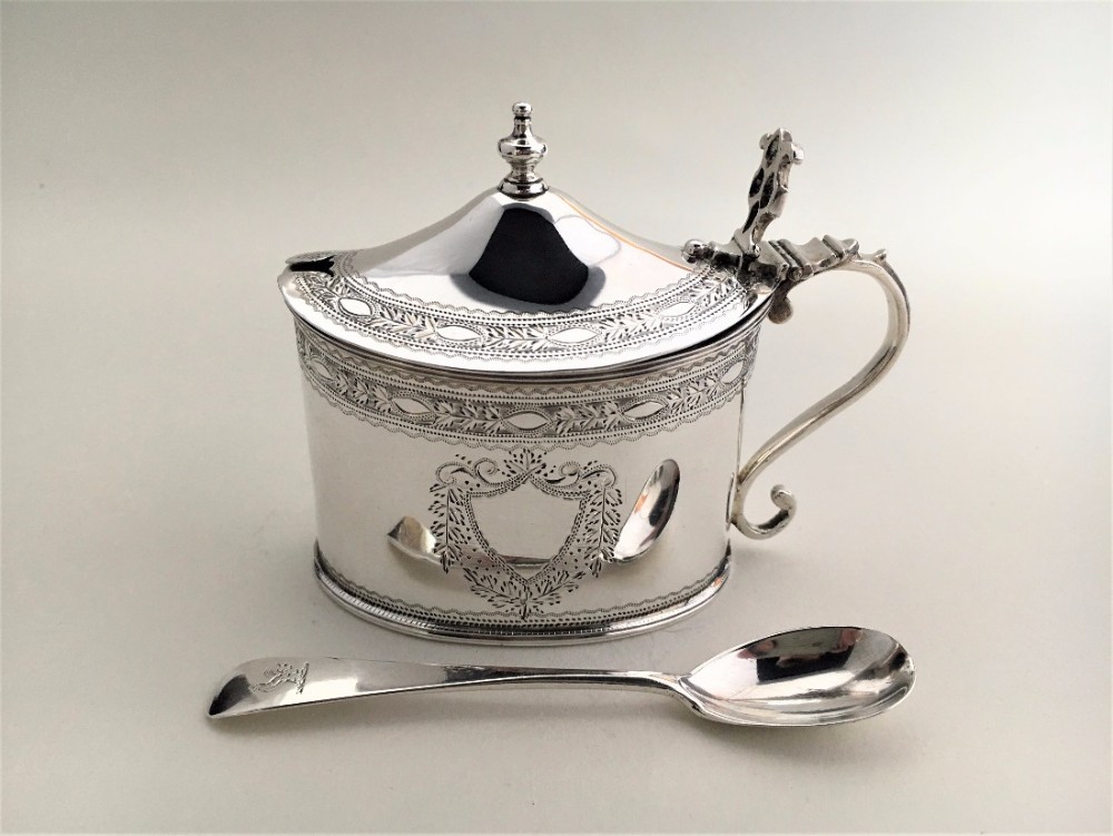 A superior Victorian silver mustard pot by Charles Stuart Harris.