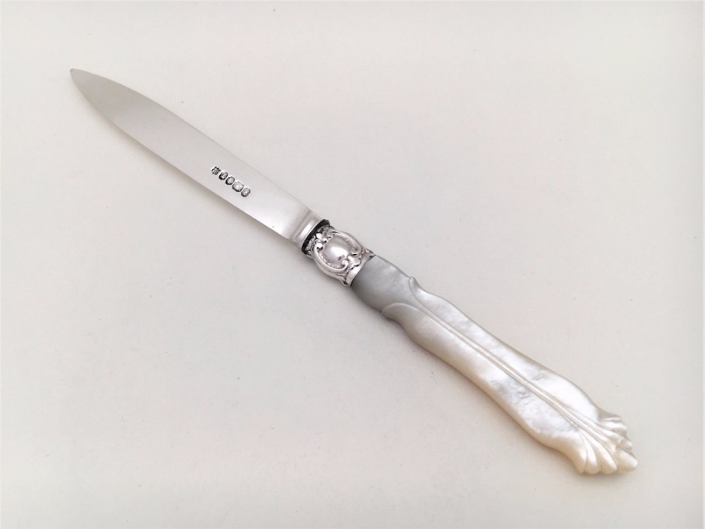 An excellent Victorian silver bladed letter opener.