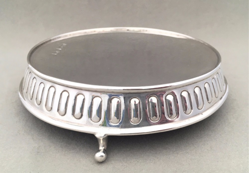A Victorian Chester silver teapot stand or coaster. View II