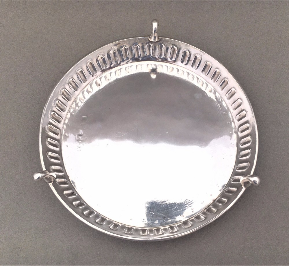 A Victorian Chester silver teapot stand or coaster. View IV