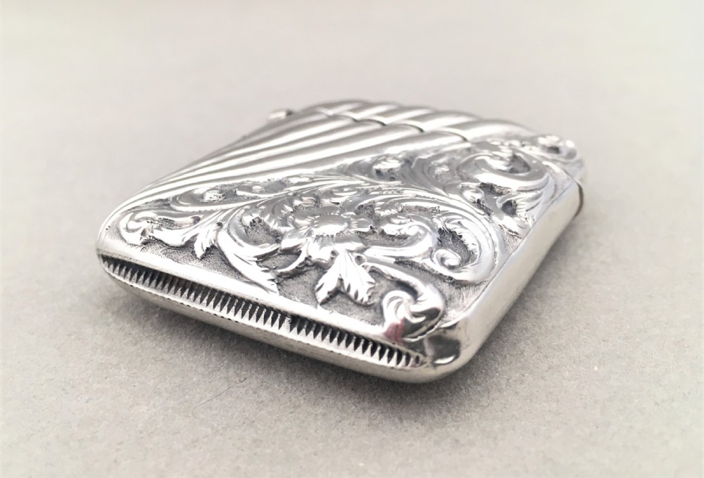 A Fabulous Chester Victorian silver Vesta. View IV