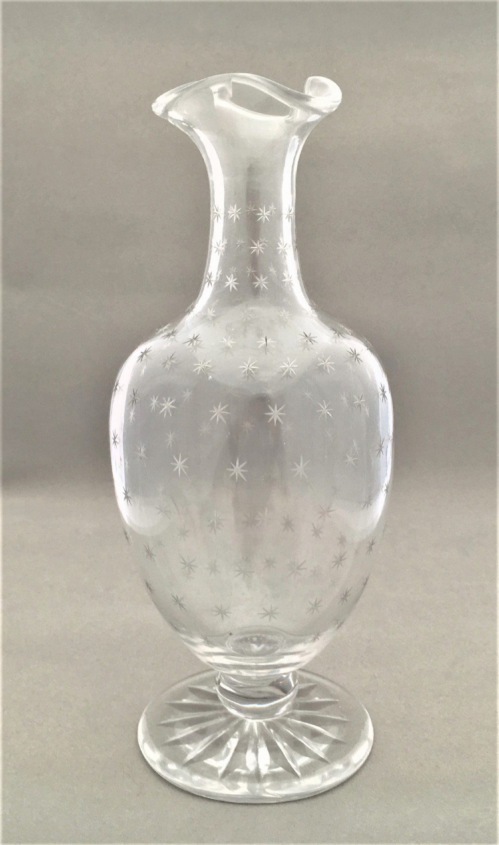 A fabulous Victorian star etched Carafe.