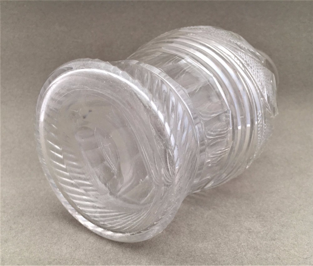 A handsome cut glass Victorian decanter View V
