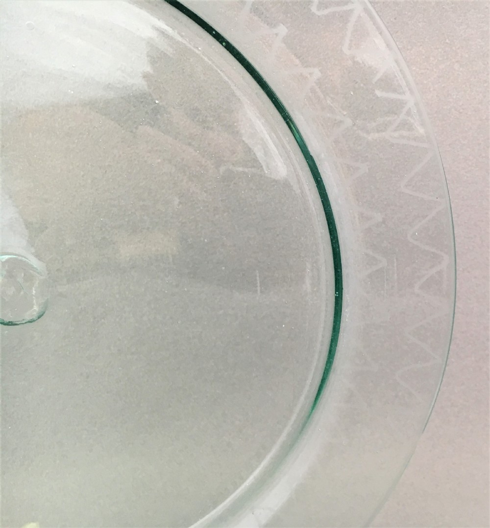 A pair of Victorian Etched Glass plates View VI
