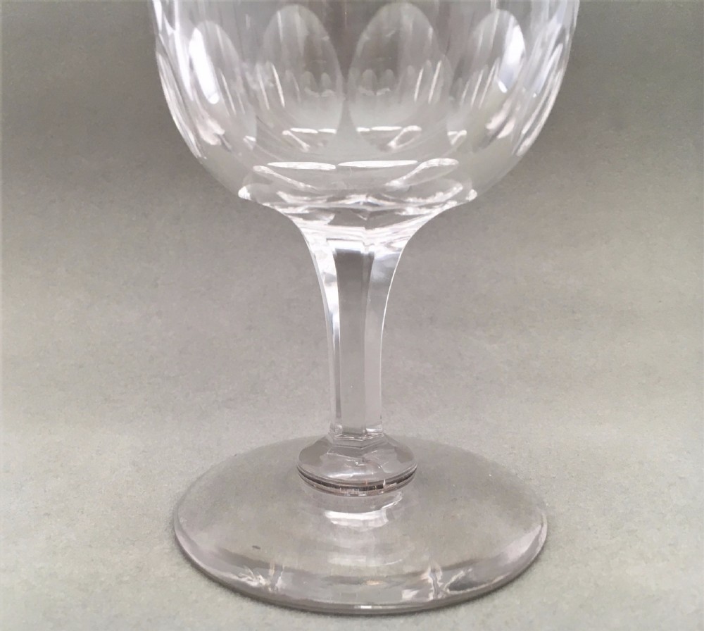 A handsome Victorian thumbnail cut large wine goblet View V