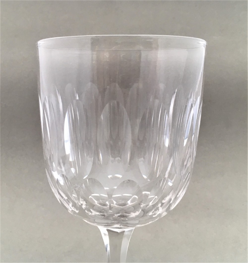 A handsome Victorian thumbnail cut large wine goblet View VI
